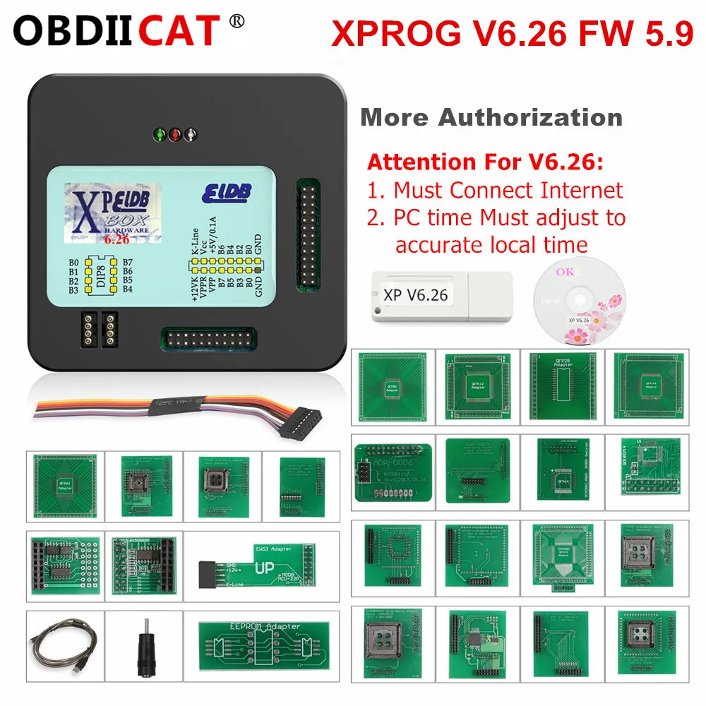 

XPROG M 6.26 V6.12 /v5.74/5.84 ECU Chip Tuning Programmer Tool X-PROG/XProg XPROG-M Prog M Box 5.55 Without USB Dongle