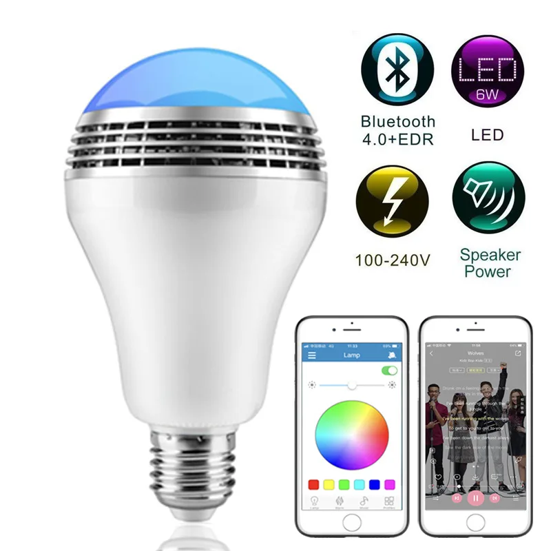 Умная музыкальная RGB Светодиодная лампа 4 Вт с Bluetooth, волшебная лампа E27, умное домашнее освещение, совместимая с приложением, умная лампа, ночник
Умная музыкальная RGB Светодиодная лампа 4 Вт с Bluetooth, волшебная лампа E27, умное домашнее освещение, совместимая с приложением, умная лампа, ночник
