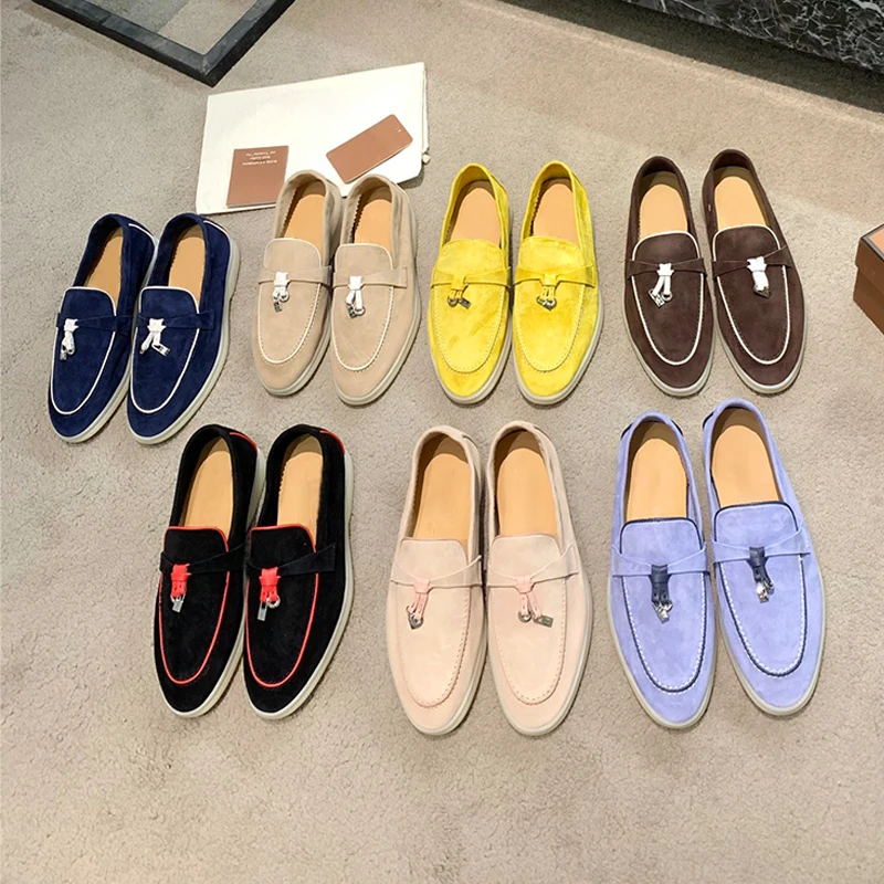 2021 Spring New Leather Soft-Soled Ladies Loafers Summer Casual Flat-Bottomed Kid Suede Women's Slip-On Shoes Fringe Shallow
2021 Spring New Leather Soft-Soled Ladies Loafers Summer Casual Flat-Bottomed Kid Suede Women's Slip-On Shoes Fringe Shallow