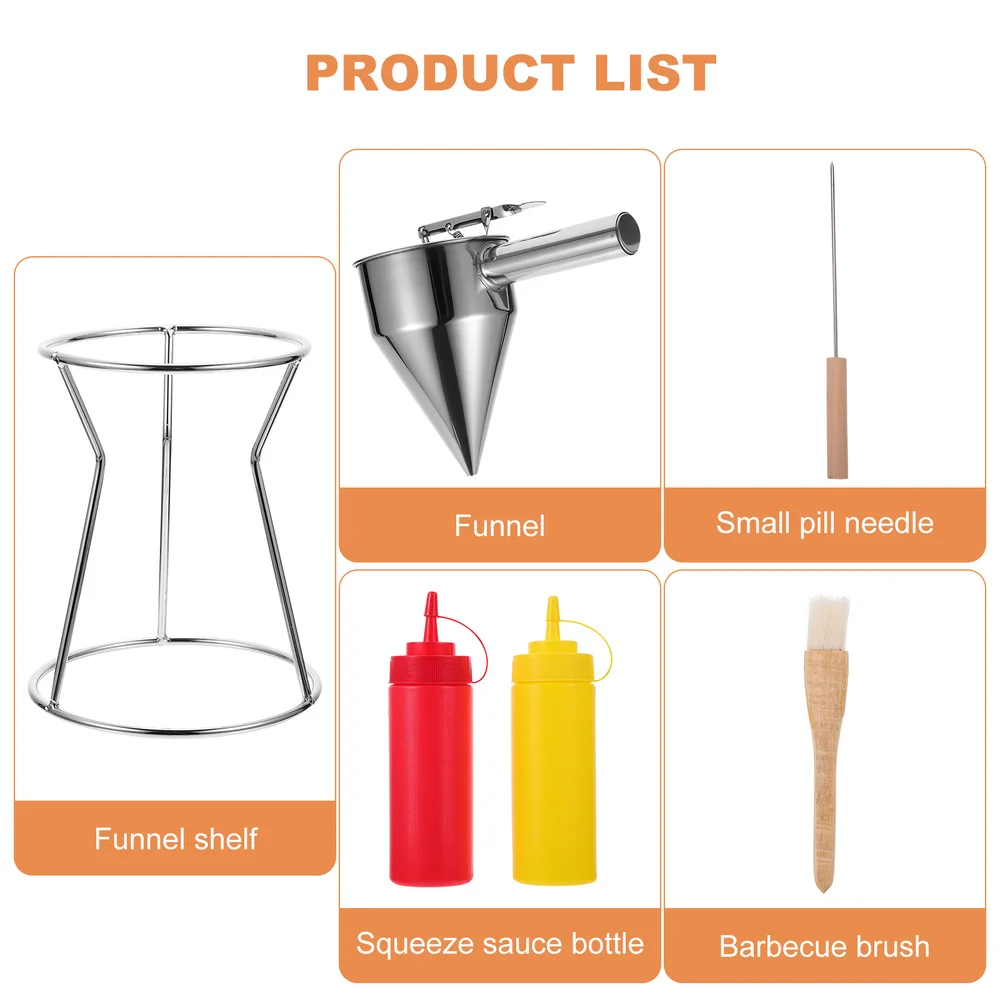 1 Set 6pcs Stainless Steel Funnels Practical Conical Funnels Batter Separators
1 Set 6pcs Stainless Steel Funnels Practical Conical Funnels Batter Separators
