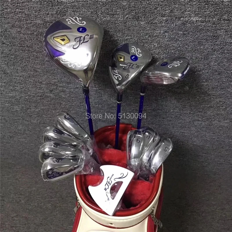 Новые женские Гольф Maruman FL III полный набор клубов водитель + fairway wood утюги клюшки