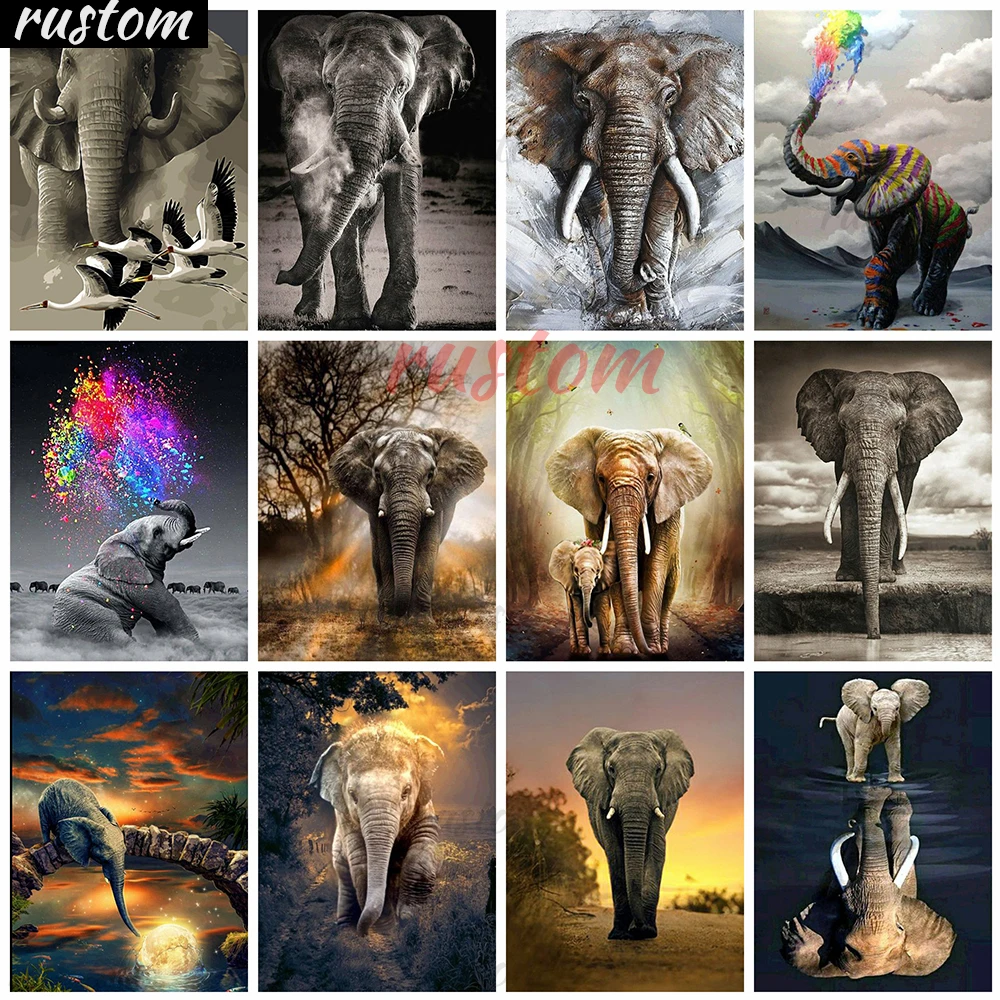 5D DIY Diamond Painting Animals Elephant Full Square Diamond Embroidery Mosaic Rhinestone Pictures Home Decor Art Rustom
5D DIY Diamond Painting Animals Elephant Full Square Diamond Embroidery Mosaic Rhinestone Pictures Home Decor Art Rustom