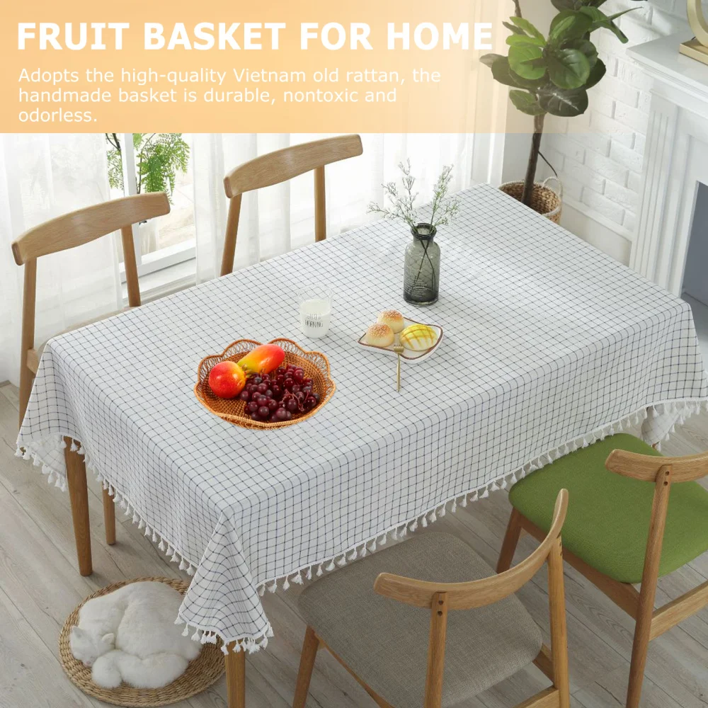 1pc Rattan Woven Basket Home Storage Holder Dried Fruit Cake Organizer
1pc Rattan Woven Basket Home Storage Holder Dried Fruit Cake Organizer