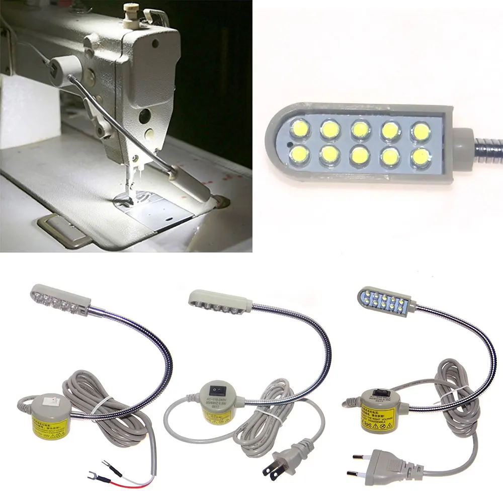 LED Bulbs Sewing Gooseneck Lamp Magnetic Mounting Base Beige White Tools | Освещение