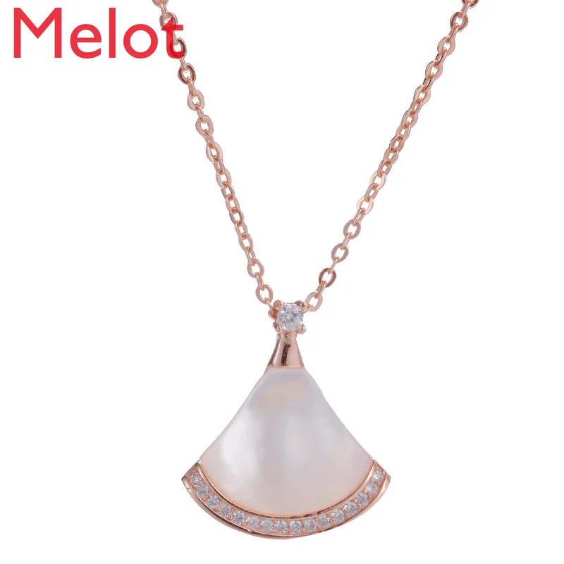 Silver Jewelry Small Skirt Ornament Sterling Silver Necklace Fan-Shaped Shell Stylish Pendant Simple Clavicle Chain for Women
Silver Jewelry Small Skirt Ornament Sterling Silver Necklace Fan-Shaped Shell Stylish Pendant Simple Clavicle Chain for Women