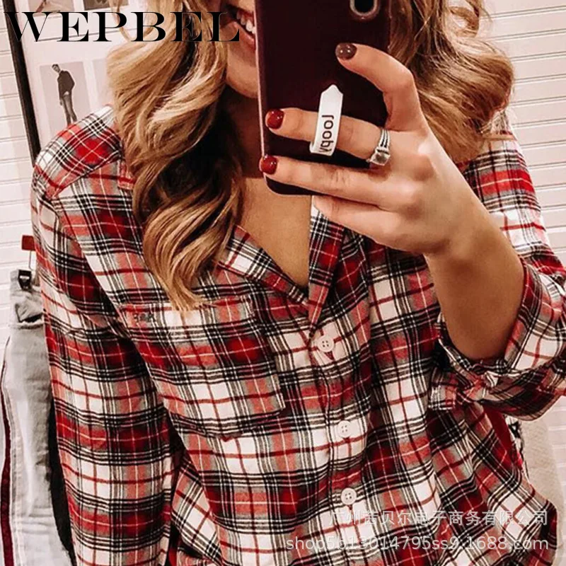 WEPBEL Women Turn Down Collar Long Sleeve Christmas Plaid Print Casual Pajamas Set Xmas Shirt Shorts Autumn Winter Pajama Suits
WEPBEL Women Turn Down Collar Long Sleeve Christmas Plaid Print Casual Pajamas Set Xmas Shirt Shorts Autumn Winter Pajama Suits
