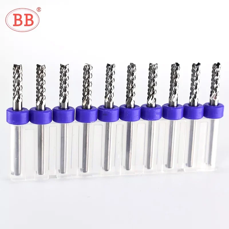 BB Carbide Corn End MillIng Cutter Tungsten Teeth Engraving CNC Machine PRO Bit 3.175 4 6mm for PCB Bakelite Plate Wood Plastic
BB Carbide Corn End MillIng Cutter Tungsten Teeth Engraving CNC Machine PRO Bit 3.175 4 6mm for PCB Bakelite Plate Wood Plastic
