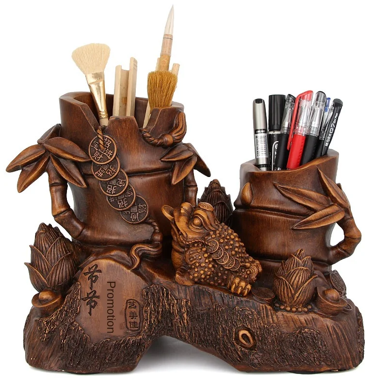 Creative Chinese style pen holder retro resin material office accessories multi-functional stationery storage box
Creative Chinese style pen holder retro resin material office accessories multi-functional stationery storage box