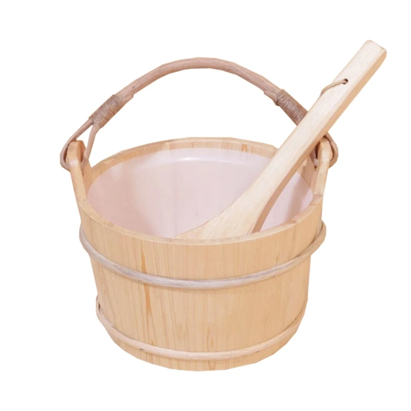 Sauna Bucket with ladle Sauna Accessories for Steam Room , Sauna Bucket,Ladle, Plastic Liner Included 
Sauna Bucket with ladle Sauna Accessories for Steam Room , Sauna Bucket,Ladle, Plastic Liner Included