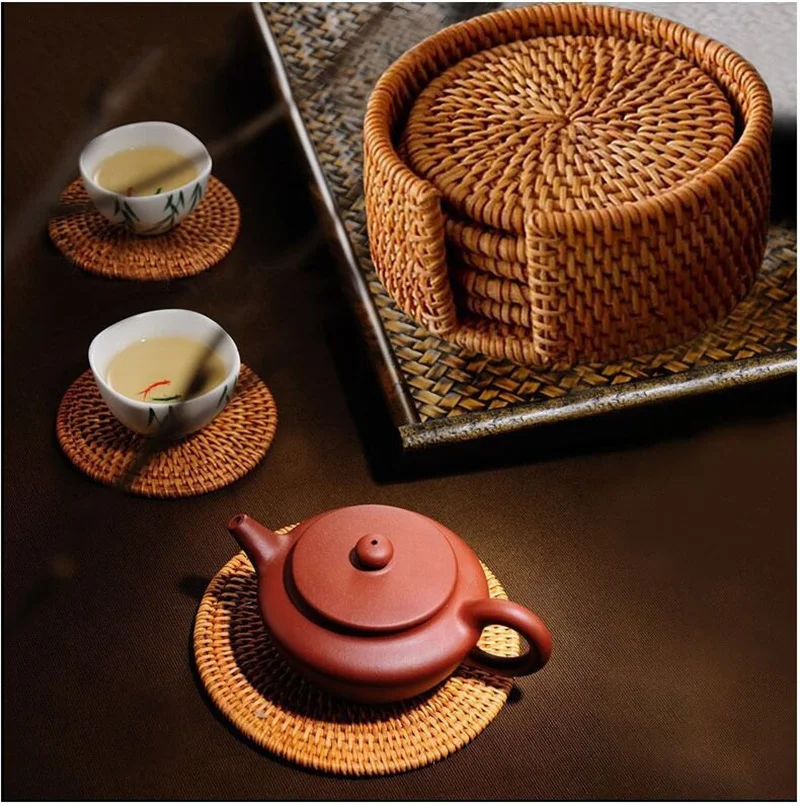 Подставки из ротанга ручной работы с корзиной, 6 шт.
Подставки из ротанга ручной работы с корзиной, 6 шт.