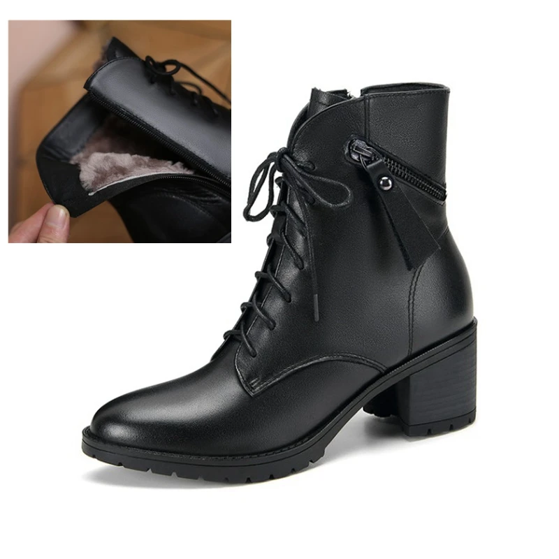 REAVE CAT Russia Minus 30 Degrees Real Warm Wool Fur Plush Ankle Boots Winter High Quality Leather Square Heel Strap Up 40 
REAVE CAT Russia Minus 30 Degrees Real Warm Wool Fur Plush Ankle Boots Winter High Quality Leather Square Heel Strap Up 40