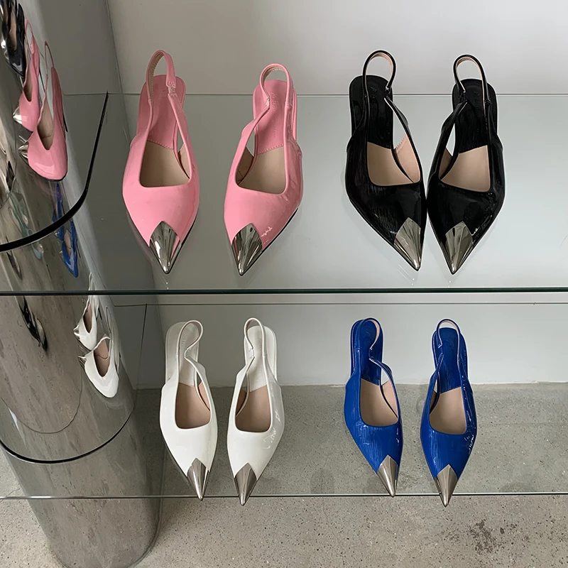 Fashion Women Sandals Pointed Toe Thin High Heels Black Pink Blue White Casual Summer Mixed Color Back Strap Fashion Slides Mule
Fashion Women Sandals Pointed Toe Thin High Heels Black Pink Blue White Casual Summer Mixed Color Back Strap Fashion Slides Mule