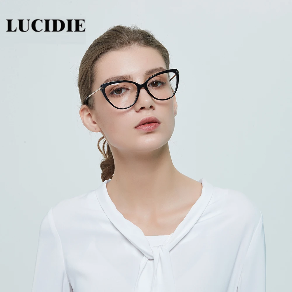 Женские модные очки Lucidie индивидуальная оправа кошачий глаз классическая