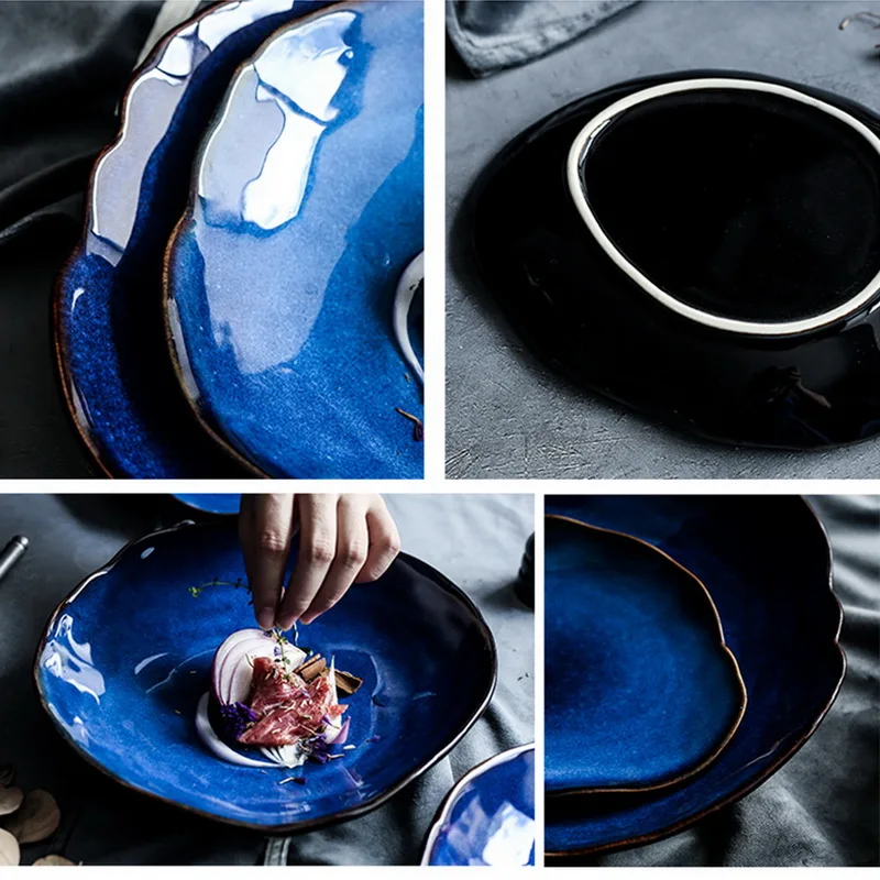 Nordic Ceramic Food Dishes Plate Household Pottery Irregular Dish Salad Platter Dish Dinnerware Kitchen Plates Tableware Home
Nordic Ceramic Food Dishes Plate Household Pottery Irregular Dish Salad Platter Dish Dinnerware Kitchen Plates Tableware Home
