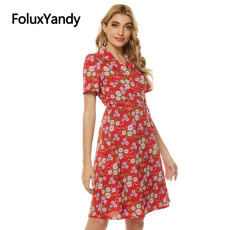 FoluxYandy Print Beach Chiffon Dress Women Notched Short Sleeve Floral Knee-length A-line Summer Dress Vestidos YWNJ29
FoluxYandy Print Beach Chiffon Dress Women Notched Short Sleeve Floral Knee-length A-line Summer Dress Vestidos YWNJ29