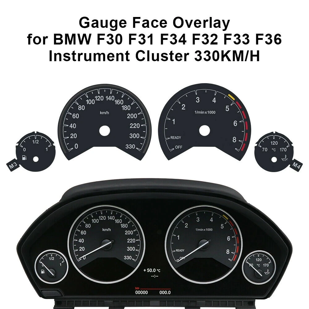 Накладка манометра для BMW F30 F31 F34 F32 F33 F36 кластер инструмента 3 м 330 км/ч 260 |
