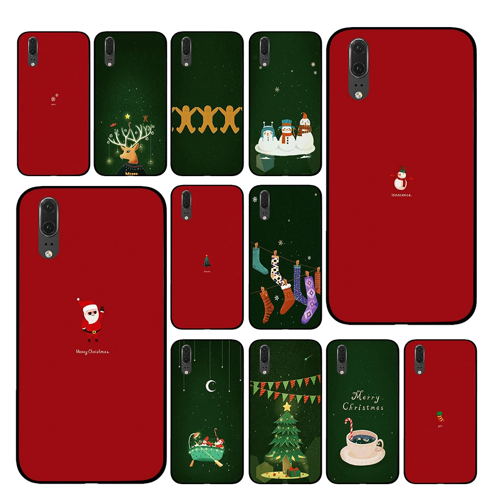 Рождественские постеры Роскошные Чехлы для huawei P30 P20 P10 mate 10 20 Pro Lite | Мобильные