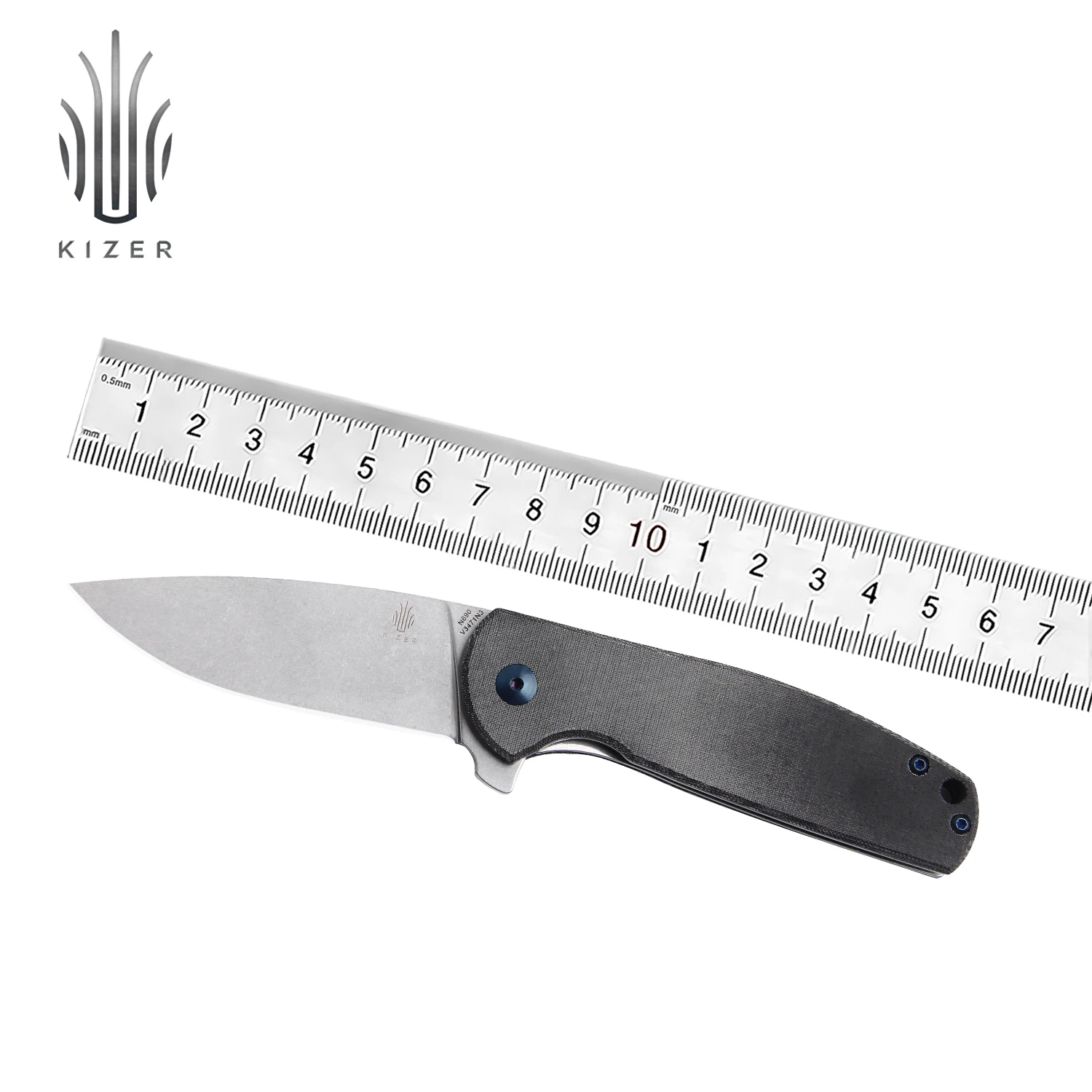 Kizer Tactical Knife Gemini V3471N3 New Flipper EDC Knife with Black Micarta Handle Designed by Ray Laconico
Kizer Tactical Knife Gemini V3471N3 New Flipper EDC Knife with Black Micarta Handle Designed by Ray Laconico
