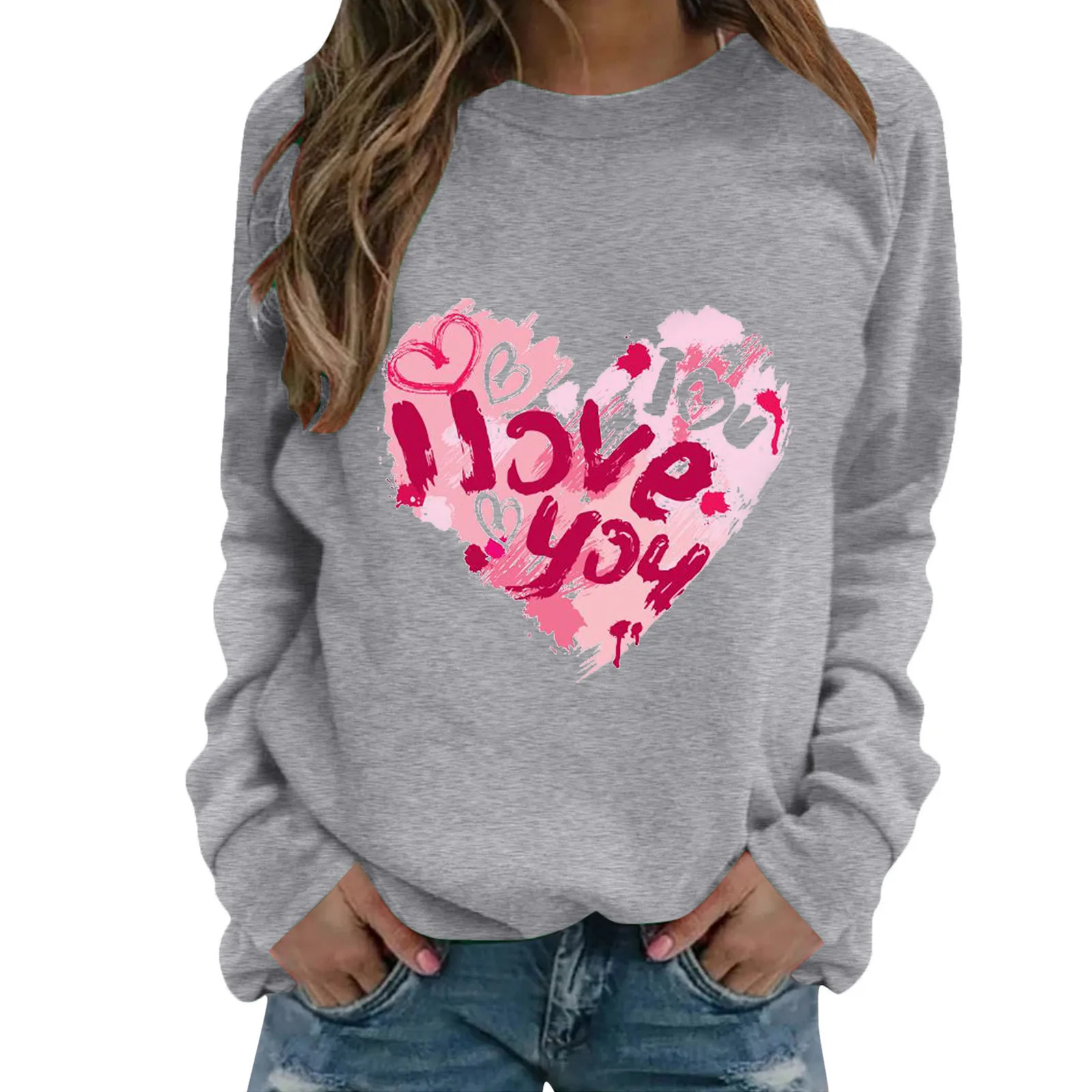 Love Heart Sweatshirts Women's Valentine's Day Letter Print Long Sleeved O Neck Sweatshirt Casual Blouse Pullovers Толстовка
Love Heart Sweatshirts Women's Valentine's Day Letter Print Long Sleeved O Neck Sweatshirt Casual Blouse Pullovers Толстовка