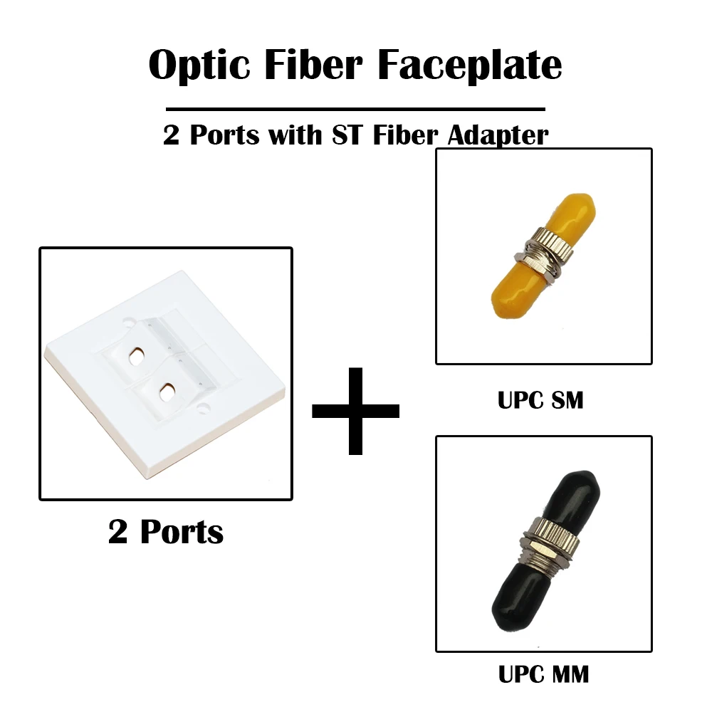 20 Pieces 2 Ports ST Optic Fiber Faceplate with Adapter FTTD FTTH Networking Ethernet UPC/APC Fiber Adapter Simplex
20 Pieces 2 Ports ST Optic Fiber Faceplate with Adapter FTTD FTTH Networking Ethernet UPC/APC Fiber Adapter Simplex