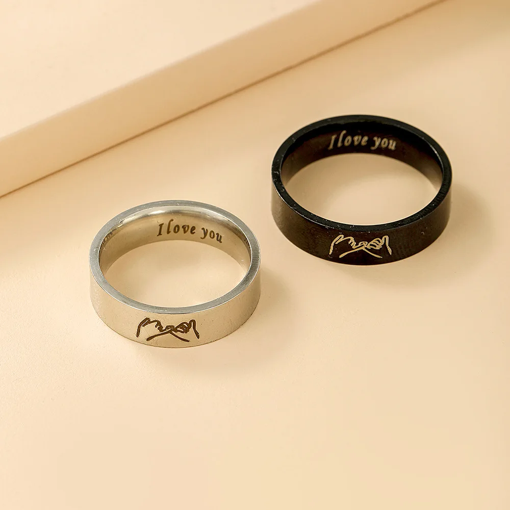 1pc Stainless Steel Retro Love You Hand in Hand Couple Ring Fashion Simple Unisex Ring For Wedding Engagement Jewelry Gift
1pc Stainless Steel Retro Love You Hand in Hand Couple Ring Fashion Simple Unisex Ring For Wedding Engagement Jewelry Gift