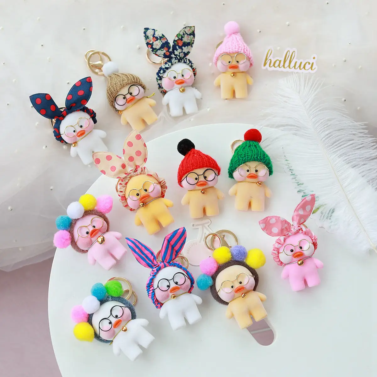 Cute Pendant LaLafanfan Cafe Duck Pendant Keychain Cartoon Cute Duck Car Decor Animal Dolls Girl Toy Birthday Gift For Children
Cute Pendant LaLafanfan Cafe Duck Pendant Keychain Cartoon Cute Duck Car Decor Animal Dolls Girl Toy Birthday Gift For Children