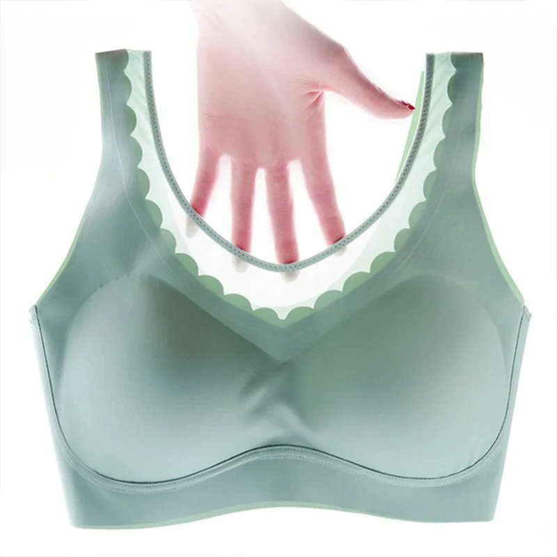Thailand latex 6.0 sports underwear women's seamless steel ring gathered comfortable sleep vest bra
Thailand latex 6.0 sports underwear women's seamless steel ring gathered comfortable sleep vest bra