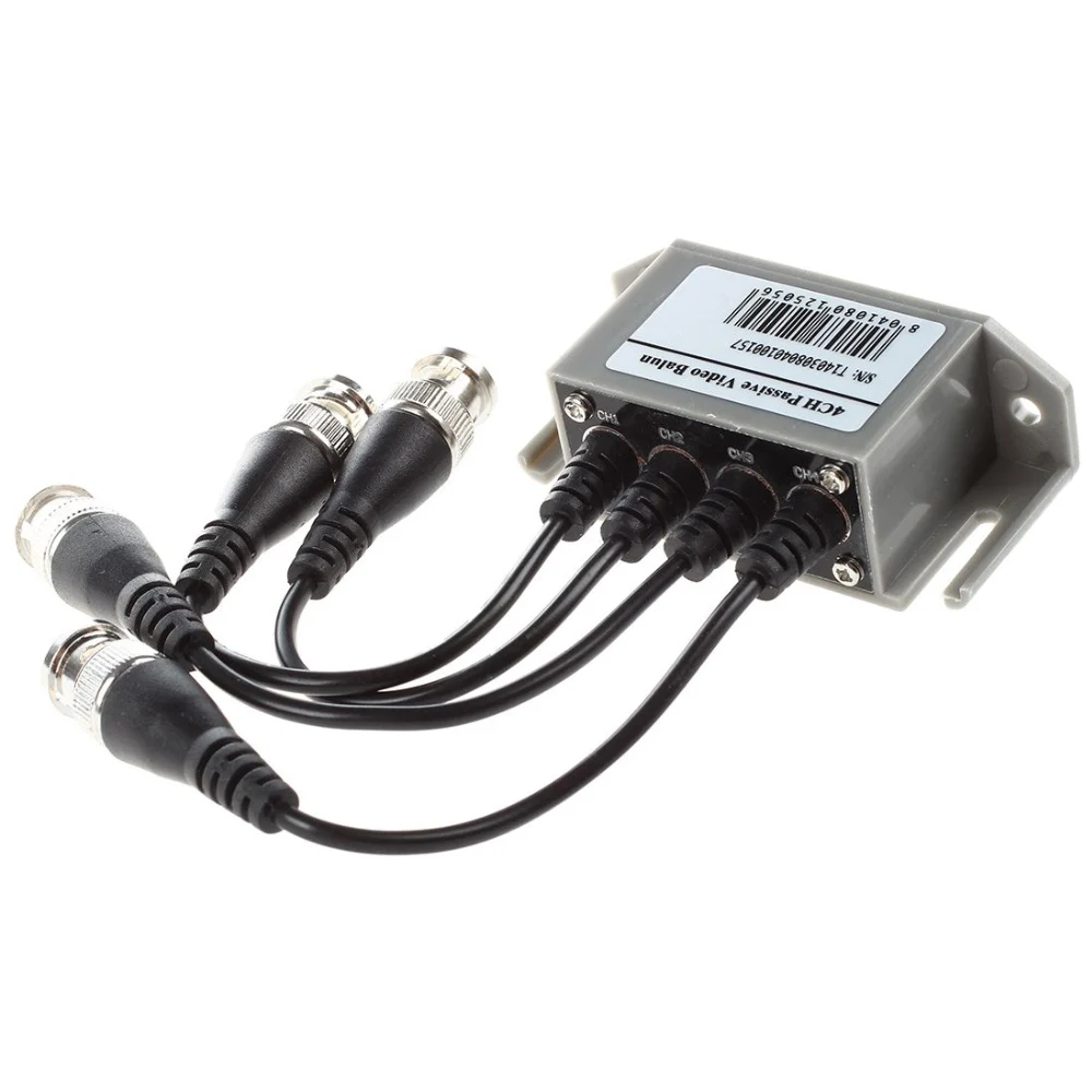 4 Channel Video Balun BNC Male Connector UTP CAT5 Transmitter Anti Interference Video Balun for CCTV Surveillance Camera
4 Channel Video Balun BNC Male Connector UTP CAT5 Transmitter Anti Interference Video Balun for CCTV Surveillance Camera