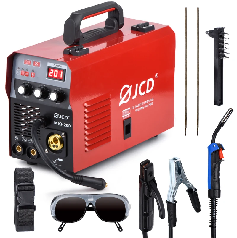 JCD MIG 200 сварочные аппараты компактный IGBT Smart MMA Stick DC инвертор дуговой сварки с