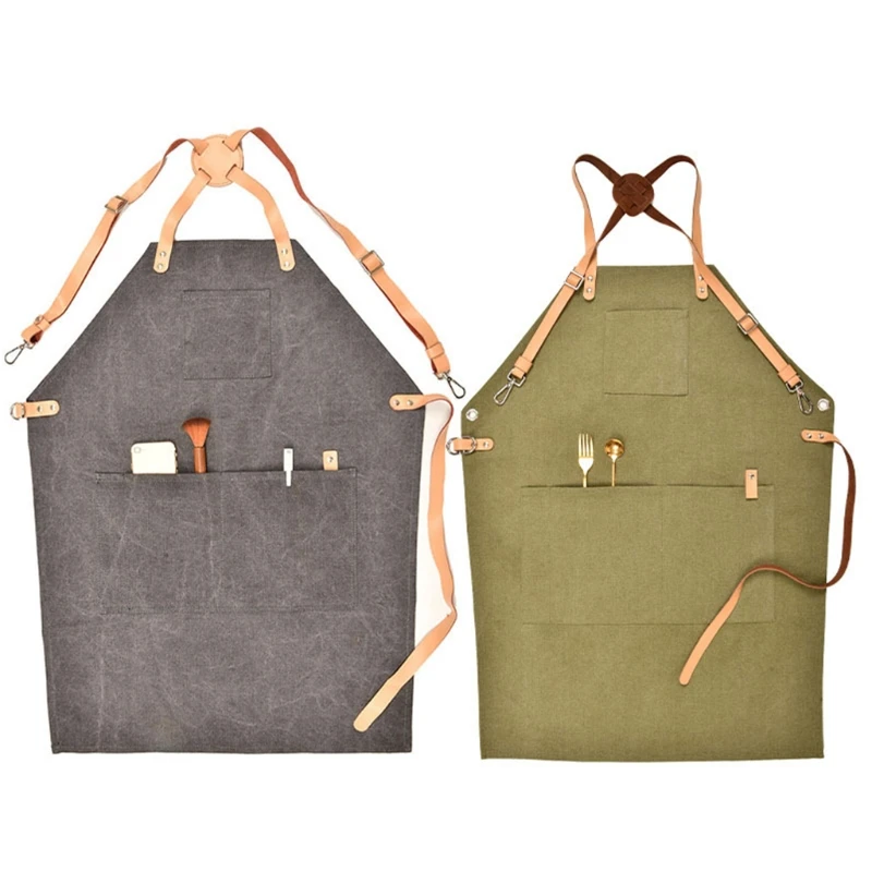 39XB Chef Apron-Cross Back Apron for Men Women with Adjustable Straps and Large Pockets Canvas (Gray/ArmyGreen)
39XB Chef Apron-Cross Back Apron for Men Women with Adjustable Straps and Large Pockets Canvas (Gray/ArmyGreen)