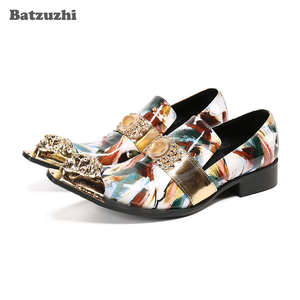 Batzuzhi Western Handmade Men's Leather Shoes Metal Tip Color Formal Leather Dress Shoes for Men's Business, Party and Wedding!
Batzuzhi Western Handmade Men's Leather Shoes Metal Tip Color Formal Leather Dress Shoes for Men's Business, Party and Wedding!