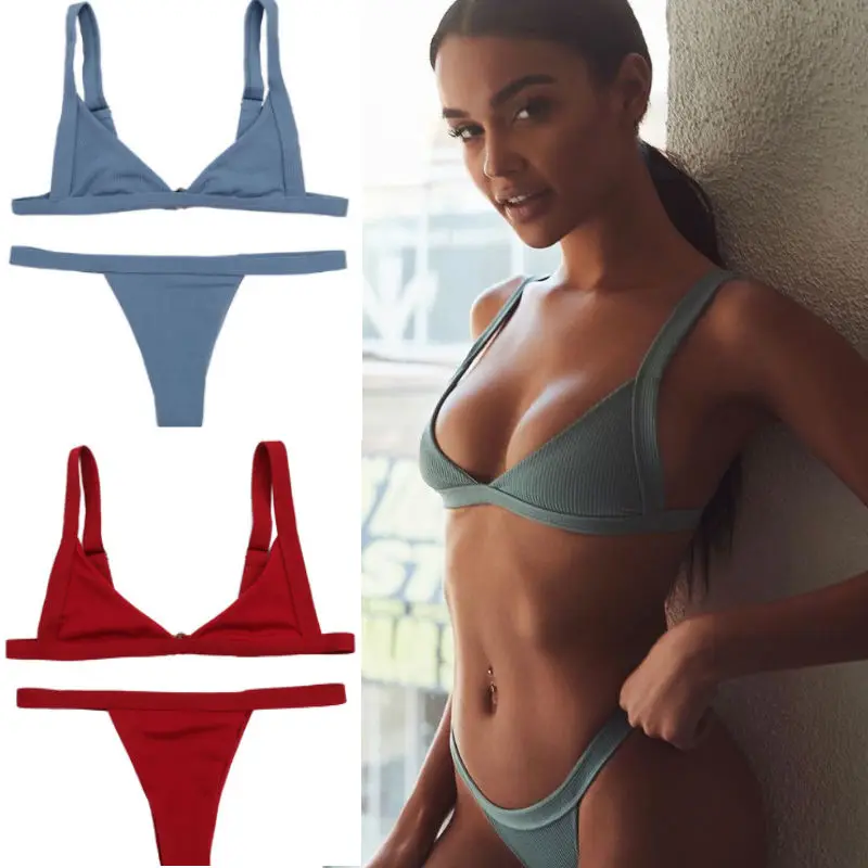 Sexy Brazilian Swimwear Women Bikini Set Solid Color Bandeau Low Waist Bottom Swimsuit Swimwear Bathing Suit Biquini Mujer
Sexy Brazilian Swimwear Women Bikini Set Solid Color Bandeau Low Waist Bottom Swimsuit Swimwear Bathing Suit Biquini Mujer
