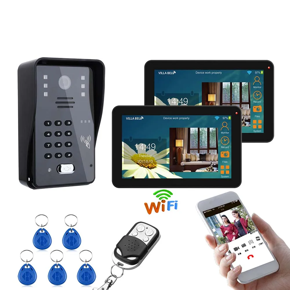 Проводной/беспроводной видеодомофон с экраном 9 дюймов, 2 монитора, Wi-Fi, RFID, паролем, дверной звонок, система внутренней связи с инфракрасной ...
Проводной/беспроводной видеодомофон с экраном 9 дюймов, 2 монитора, Wi-Fi, RFID, паролем, дверной звонок, система внутренней связи с инфракрасной ...