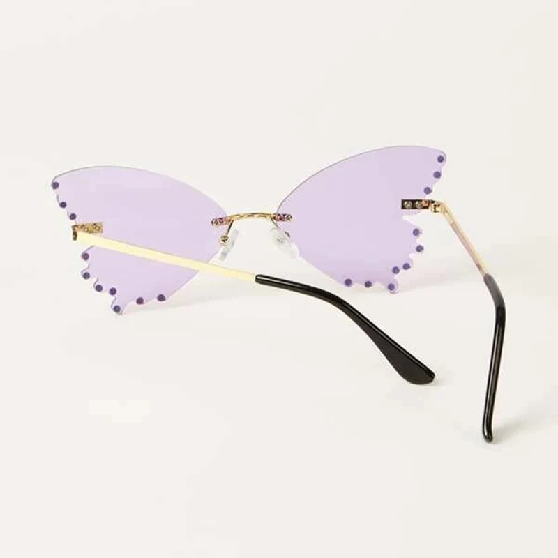 Internet Celebrity Recommend Zircon Butterfly Film Women's Sunglasses Rhinestone Rimless Decoration Sun Glasses For Cosplay Show
Internet Celebrity Recommend Zircon Butterfly Film Women's Sunglasses Rhinestone Rimless Decoration Sun Glasses For Cosplay Show