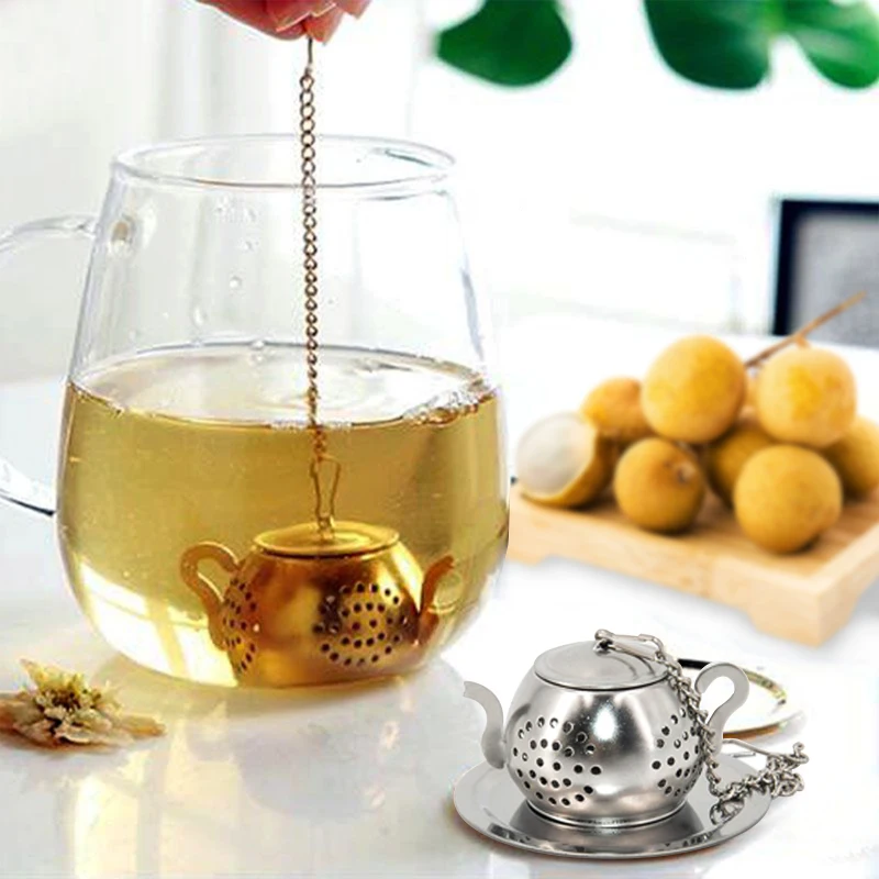Stainless Steel Tea Strainers & Tea Infusers Teapot Shaped Herbal Filter Tea Strainer Loose Rose Leaf Spice Box Kitchen Teaware
Stainless Steel Tea Strainers & Tea Infusers Teapot Shaped Herbal Filter Tea Strainer Loose Rose Leaf Spice Box Kitchen Teaware
