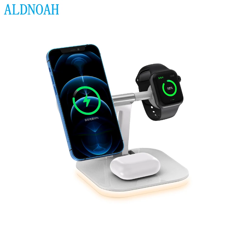 3 in 1 Magnetic Wireless Charger Stand For iPhone 12 Pro Max Mini Apple Watch 6 5 4 3 Airpods Pro Fast Charging Dock Station
3 in 1 Magnetic Wireless Charger Stand For iPhone 12 Pro Max Mini Apple Watch 6 5 4 3 Airpods Pro Fast Charging Dock Station