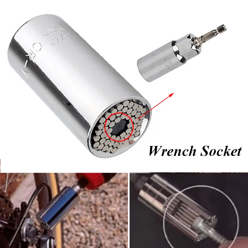 Practical Multifunctional Hand Tools Universal Torque Wrench Head Set Socket Sleeve Power Drill Ratchet Bushing Spanner 
Practical Multifunctional Hand Tools Universal Torque Wrench Head Set Socket Sleeve Power Drill Ratchet Bushing Spanner