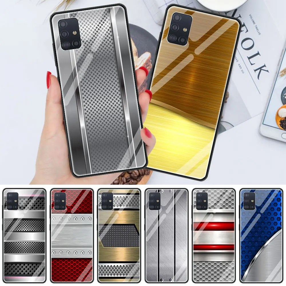 Brushed Metal Picture Phone Case for Samsung Galaxy A21S A21EU A50 A51 A10 A70 A71 A41 M31 M51 Tempered Glass Soft Edge Shell
Brushed Metal Picture Phone Case for Samsung Galaxy A21S A21EU A50 A51 A10 A70 A71 A41 M31 M51 Tempered Glass Soft Edge Shell