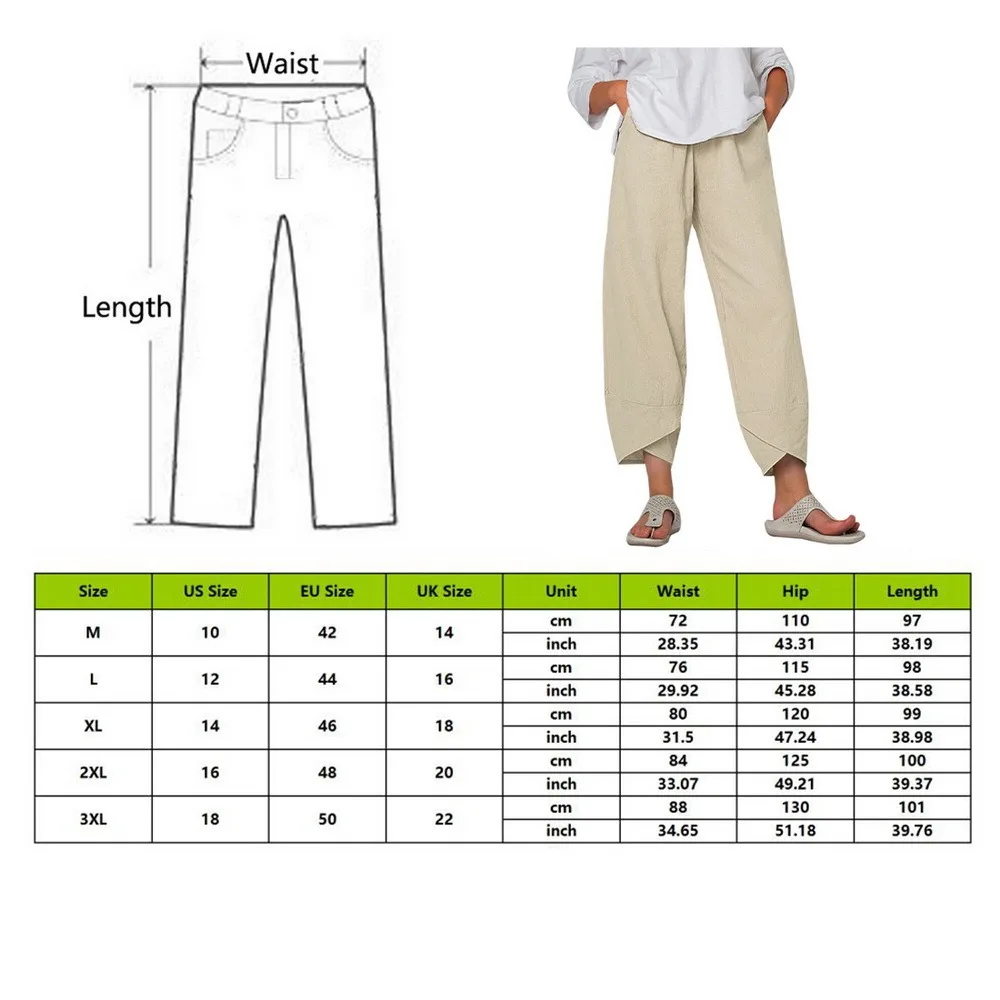 Women Casual Pants Solid Color Cotton Linen Wide Leg Trousers Summer Elastic Waist Plus Size Loose Comfortable Trousers
Women Casual Pants Solid Color Cotton Linen Wide Leg Trousers Summer Elastic Waist Plus Size Loose Comfortable Trousers
