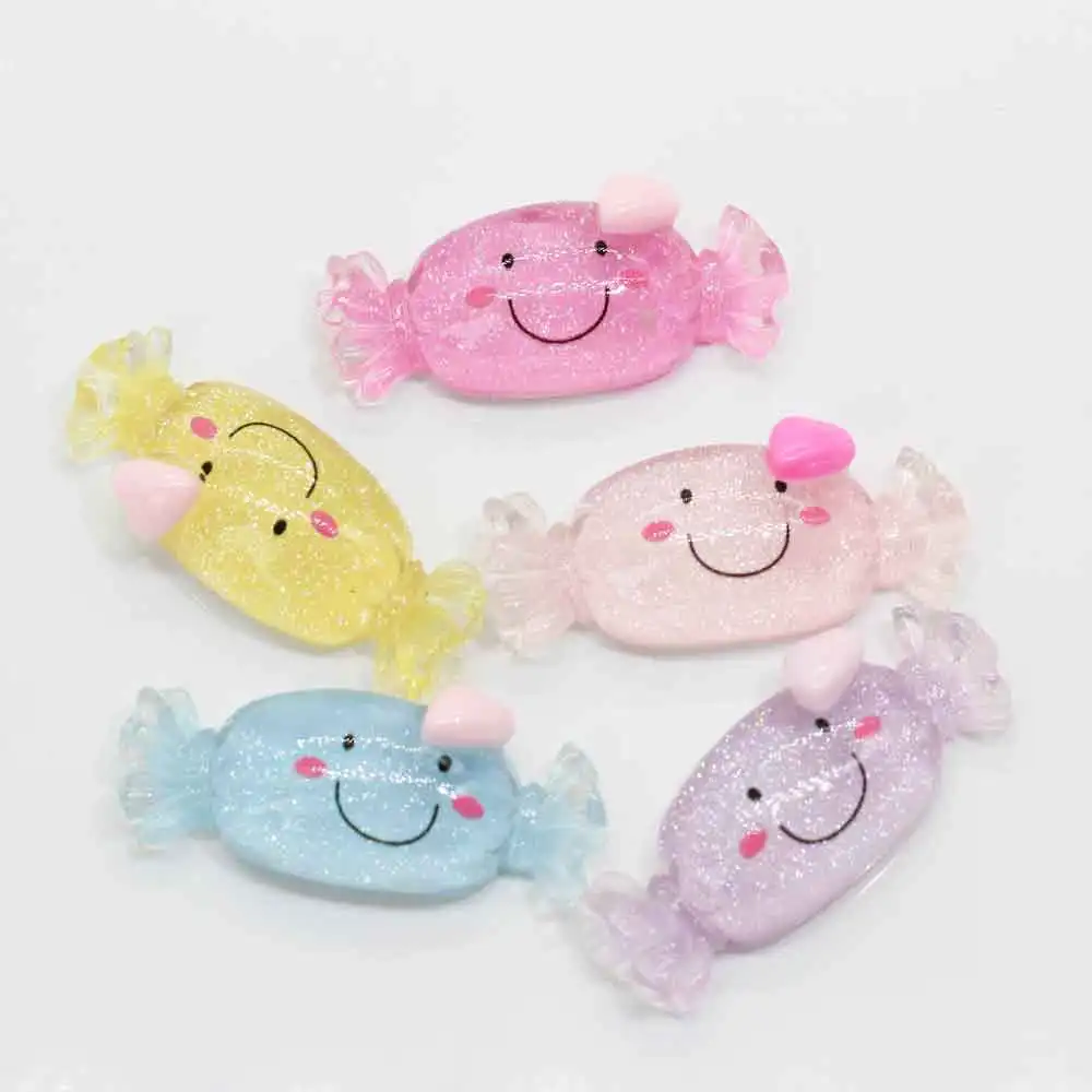 Glitter Smile Candy Simulation Food Resin Flatback Cabochon For Art Supply Decoration Charm Craft
Glitter Smile Candy Simulation Food Resin Flatback Cabochon For Art Supply Decoration Charm Craft