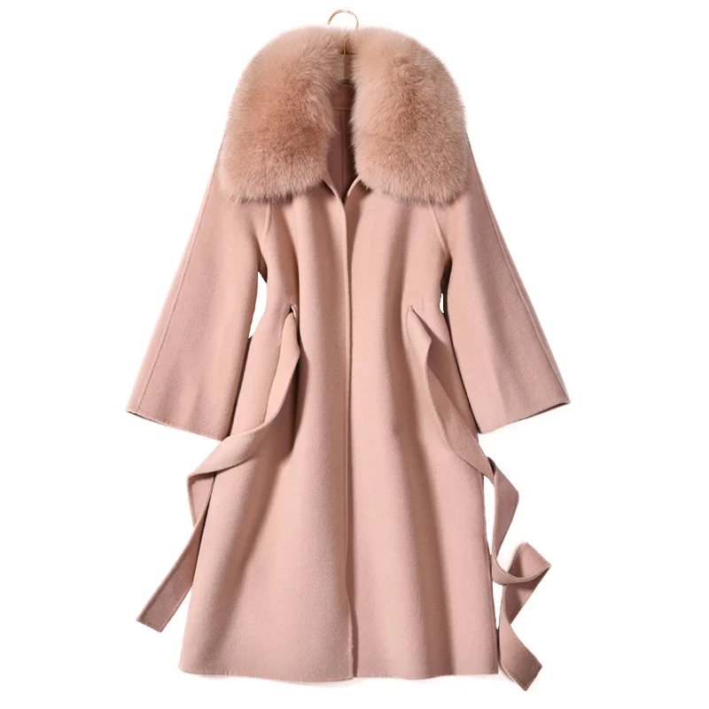 Autumn and Winter Cashmere Coats Women Long Windbreaker Jackets with Real Fur Collar New Fashion Casual Fox Fur Coat
Autumn and Winter Cashmere Coats Women Long Windbreaker Jackets with Real Fur Collar New Fashion Casual Fox Fur Coat