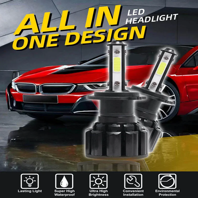 TF30 4 Sides 10000LM 100W H8 H11 9005 9006 H4 H7 LED Car Headlight Bulbs canbus Auto Led Headlamps Hi/Low C6 S2 12V/24V 6000K
TF30 4 Sides 10000LM 100W H8 H11 9005 9006 H4 H7 LED Car Headlight Bulbs canbus Auto Led Headlamps Hi/Low C6 S2 12V/24V 6000K