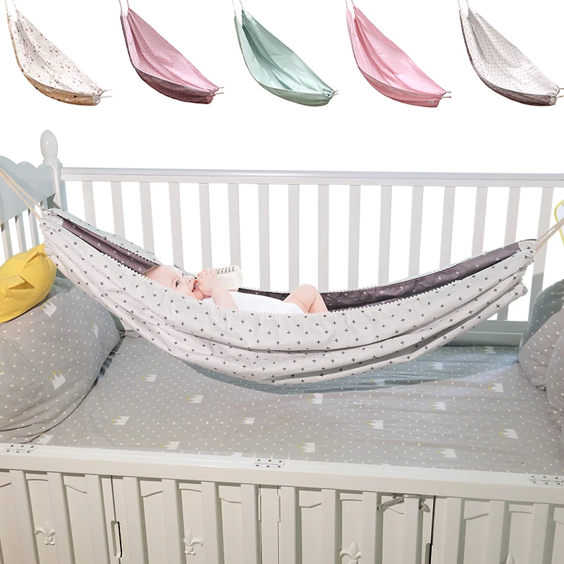 

Portable Baby Hammock Newborn Kid Sleeping Bed Safe Outdoor Detachable Infant Cot Crib Swing Elastic Hammock Adjustable Net 2021