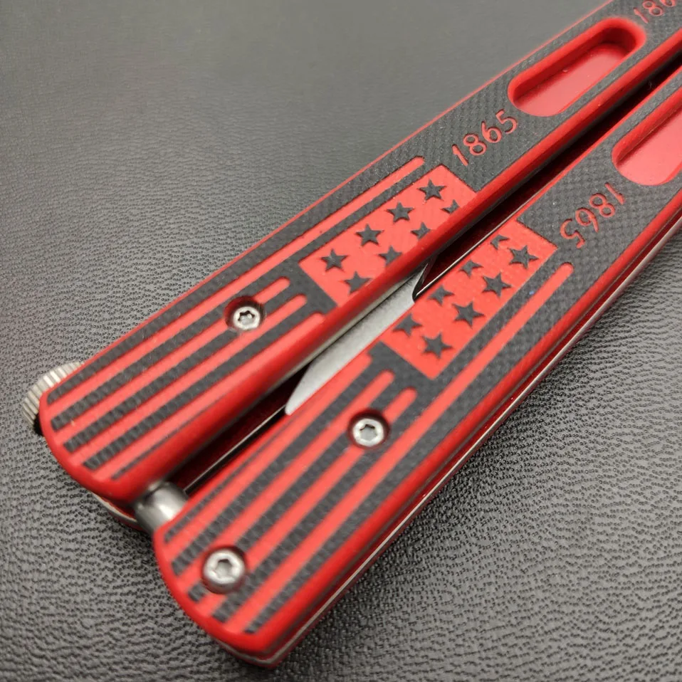 Dropship Folding Knife Butterfly Red Blue Ball Bearing G10 Handle Training Practice Butterfly In Knife Pouch Trainer Dull Blade
Dropship Folding Knife Butterfly Red Blue Ball Bearing G10 Handle Training Practice Butterfly In Knife Pouch Trainer Dull Blade
