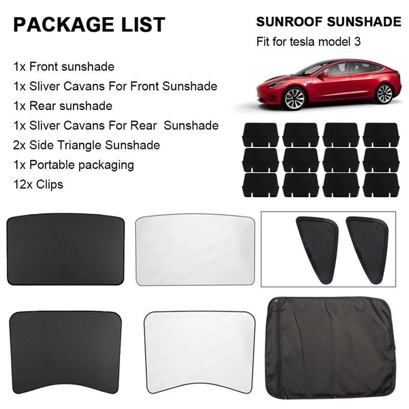 For Tesla Model 3 2016-2020 Front Rear Sun Shades Glass Roof Sunshade UV Block Car Side Window Sunshade, 7PCS, Black
For Tesla Model 3 2016-2020 Front Rear Sun Shades Glass Roof Sunshade UV Block Car Side Window Sunshade, 7PCS, Black