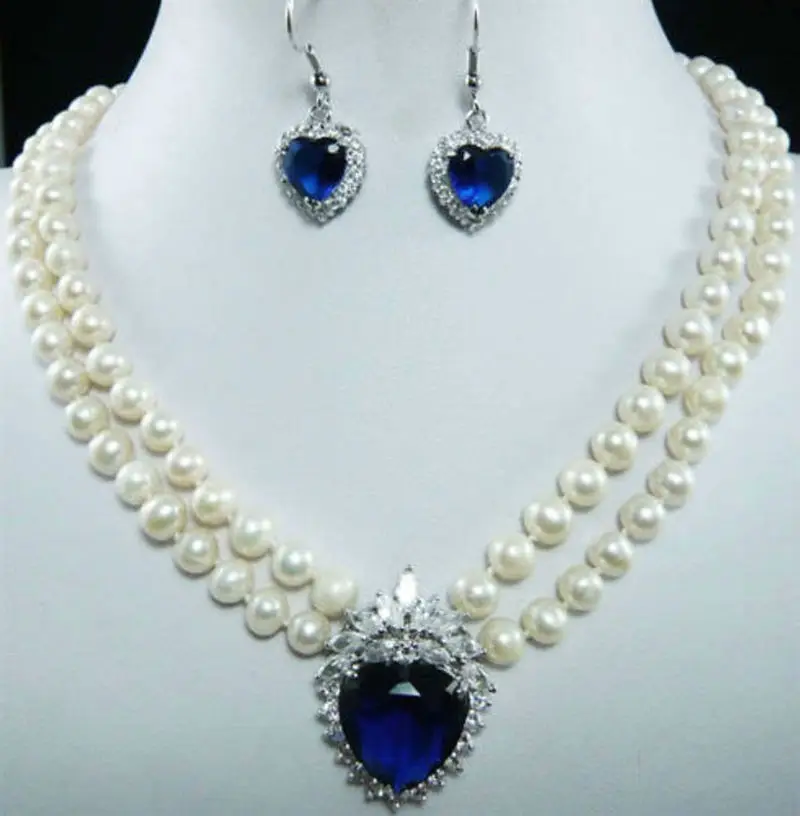 free P&P****7-8mm Natural White Pearl Blue Crystal Pendant Necklace + Earrings Set
free P&P****7-8mm Natural White Pearl Blue Crystal Pendant Necklace + Earrings Set