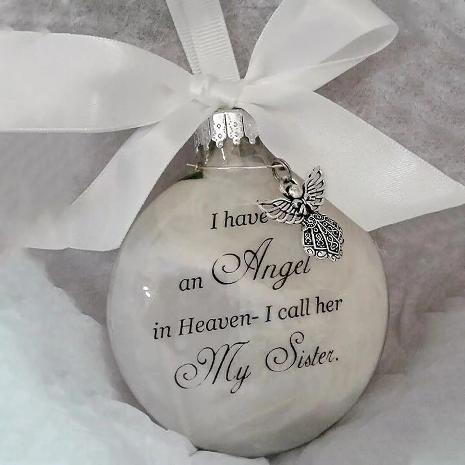 Christmas Commemorate Decoration Feather Ball Angel In Heaven Festive Memorial Ornament I Have An Angel In Heaven Accessories
Christmas Commemorate Decoration Feather Ball Angel In Heaven Festive Memorial Ornament I Have An Angel In Heaven Accessories