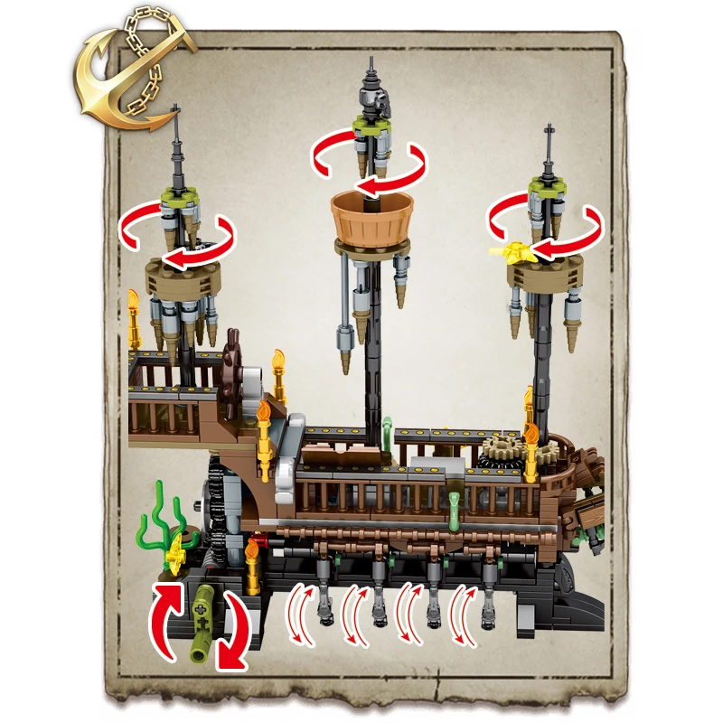 Ghost ship Caribbean Pirates Black Pearl Ship Island Storm Model Building Blocks Bricks toys boys gifts
Ghost ship Caribbean Pirates Black Pearl Ship Island Storm Model Building Blocks Bricks toys boys gifts