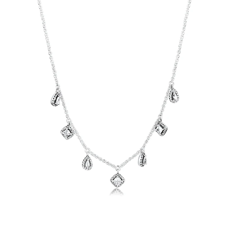 2019 Winter Christmas Gift 925 Sterling Silver Dangling Geometric Shapes Necklace with CZ Silver 925 Jewelry Necklaces for Women
2019 Winter Christmas Gift 925 Sterling Silver Dangling Geometric Shapes Necklace with CZ Silver 925 Jewelry Necklaces for Women