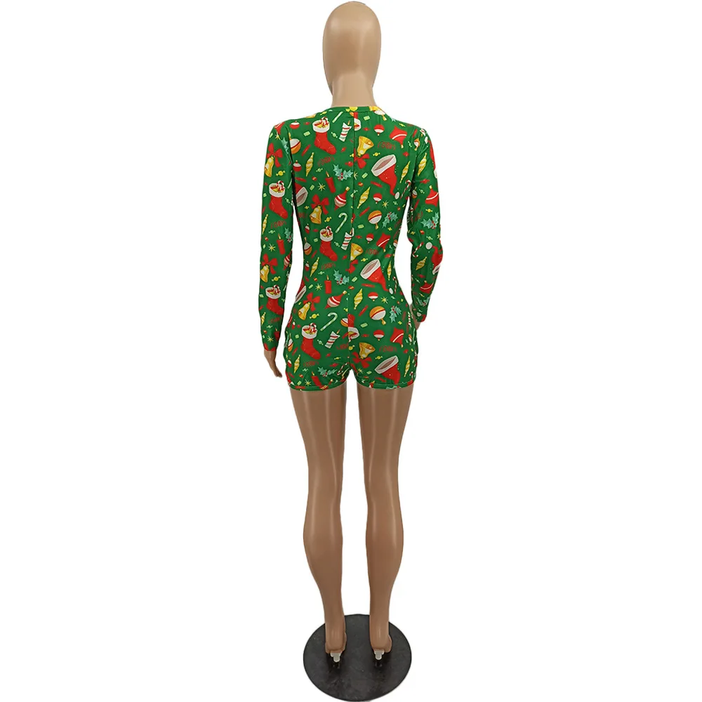Fashion Christmas Element Playsuit Multi Print Long Sleeve Mini Skirt Deep V-Neck Tops Pants One-piece Bandage Sexy Party Club
Fashion Christmas Element Playsuit Multi Print Long Sleeve Mini Skirt Deep V-Neck Tops Pants One-piece Bandage Sexy Party Club